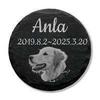 ペットのお墓石 ペットお墓 オーダーメイド 天然石 名入れ 彫刻 ペット墓碑 写真付き メモリアル 刻印 屋内屋外兼用 スタンド付き