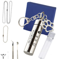 ロケットペンダント 遺骨 カプセル 名入れ刻印入り キーホルダー 完全防水型 ペットロスカプセル 高い密封性と耐久性 メンズ レディース カプセル ネックレス 犬 猫 骨入れ 手元供養 メモリアル (ローズゴールド色キーホルダー)