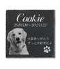 ペットのお墓石 ペットお墓 オーダーメイド 天然石 名入れ 彫刻 ペット墓碑 写真付き メモリアル 刻印 屋内屋外兼用 スタンド付き