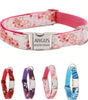犬の首輪 迷子札付き 犬首輪 お洒落 名前入れ 彫刻 可能 犬用トレーニング首輪 小型犬・中型犬・大型犬用 首輪 サイズ調節可能 ペット用品 リード付き 犬の首輪 フワフワ素材 超軽量 通気クッション かわいい