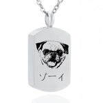 [snuggle snout] 遺骨ペンダント 写真刻印 両面 選べる イニシャル・名前 名入れ 3行刻印手元供養 6点セット Oリング付 アジャスター付 遺骨 ネックレス 遺骨 アクセサリー 分骨 骨壺 メモリアルジュエリーステンレス