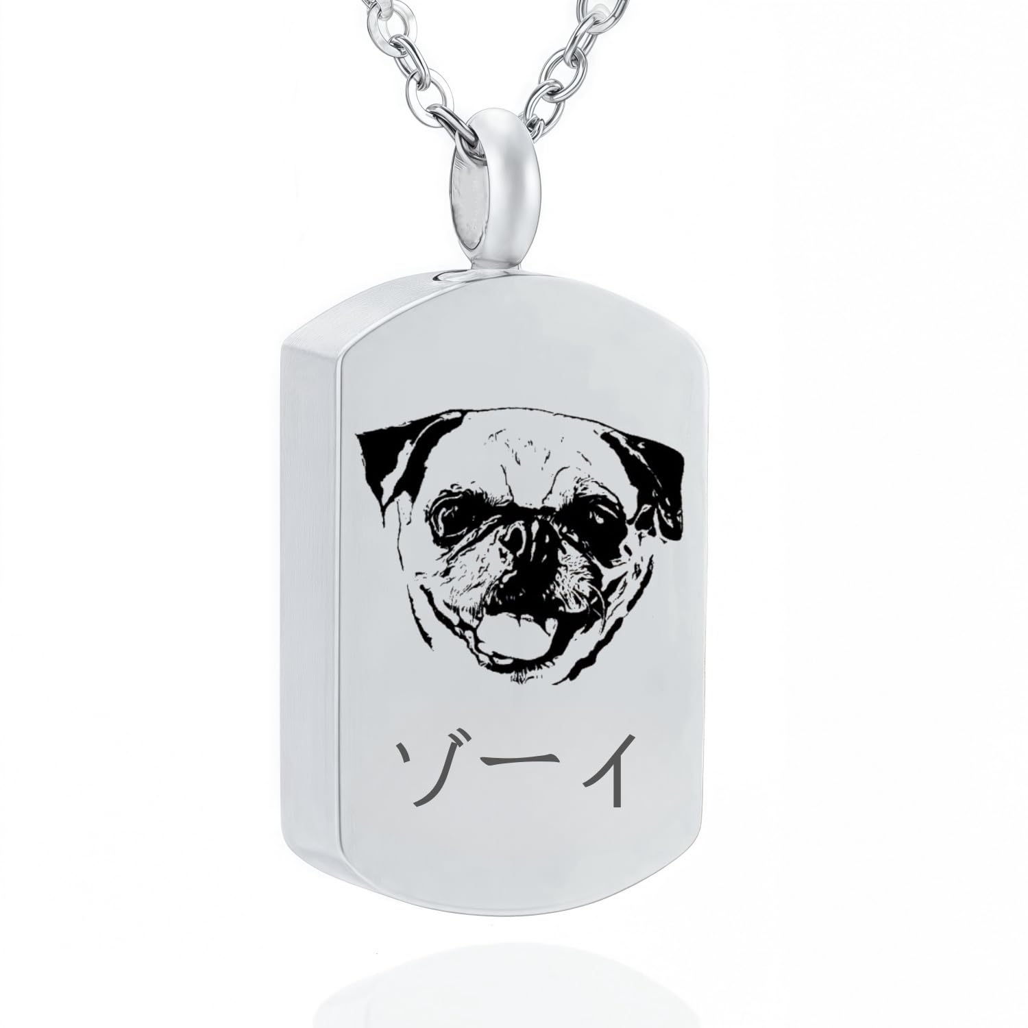 [snuggle snout] 遺骨ペンダント 写真刻印 両面 選べる イニシャル・名前 名入れ 3行刻印手元供養 6点セット Oリング付 アジャスター付 遺骨 ネックレス 遺骨 アクセサリー 分骨 骨壺 メモリアルジュエリーステンレス