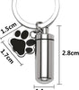 ロケットペンダント メモリアル 遺骨 遺骨カプセル キー ホルダー 遺灰 収納 防水 耐久性 犬 猫 ペット肉球骨入れ 手元供養(シルバー)