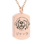 [snuggle snout] 遺骨ペンダント 写真刻印 両面 選べる イニシャル・名前 名入れ 3行刻印手元供養 6点セット Oリング付 アジャスター付 遺骨 ネックレス 遺骨 アクセサリー 分骨 骨壺 メモリアルジュエリーステンレス