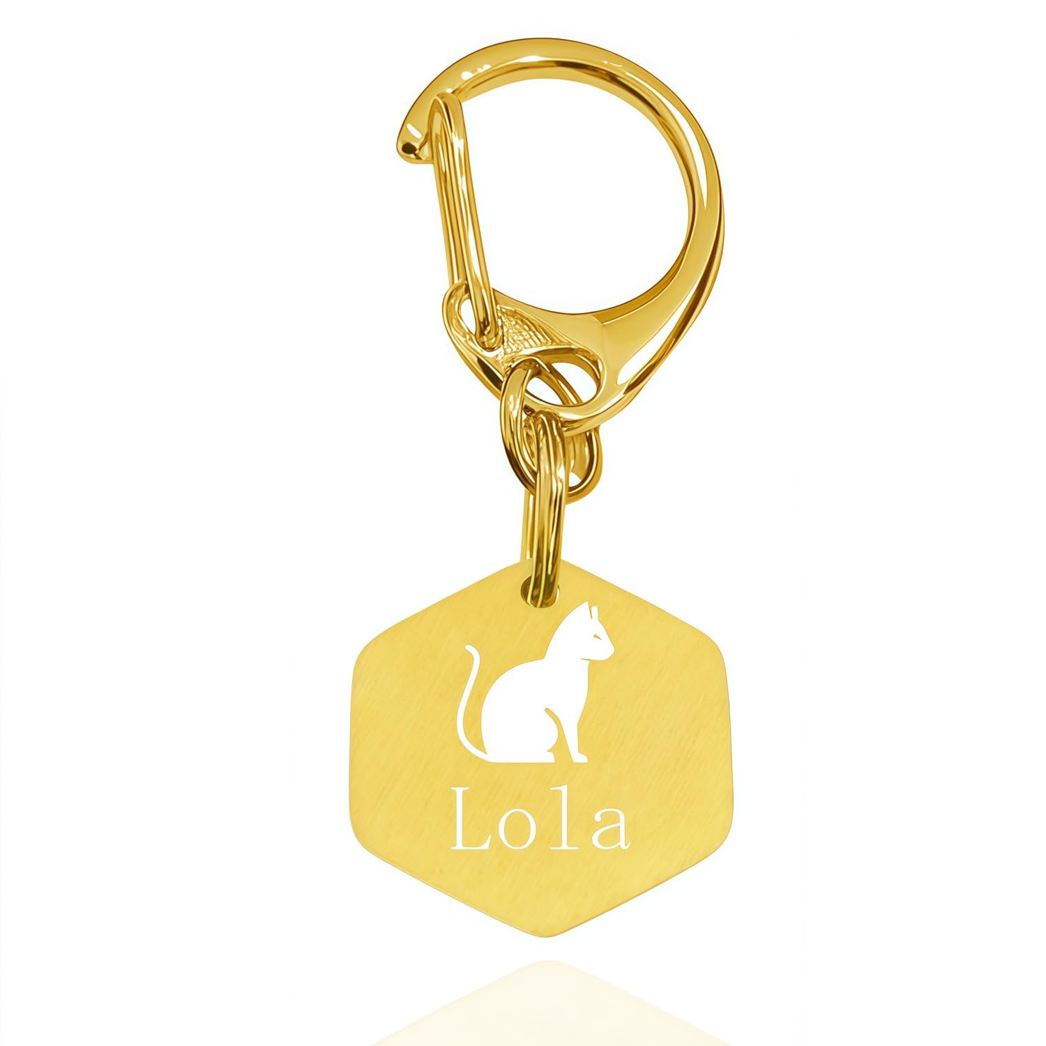 [snuggle snout] ネームプレート 犬 迷子札 骨型 プレート 首輪 キーホルダー ネームタグ 名入れ 刻印 印字 真鍮 犬用 猫 猫用 小型犬 中型犬 大型犬 チャーム ペット アクセサリー ドッグタグ 名札 名前入り 彫刻 金属 ゴールド シルバー 名前 誕生日 プレゼント おしゃれ