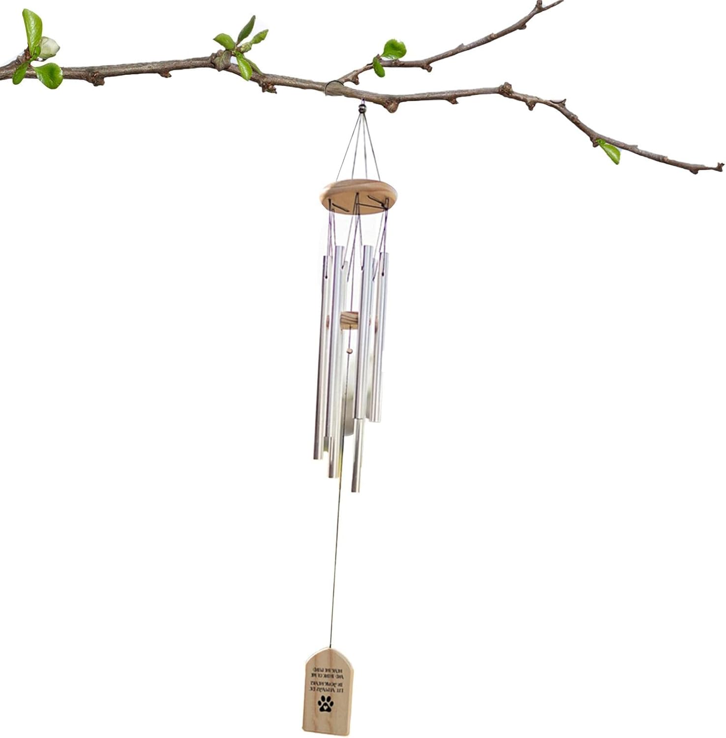 メタルポープリントウィンドチャイム - 豊かな音の猫犬記念ギフト | 屋内屋外装飾用メタルガーデンペンダント Qwrt