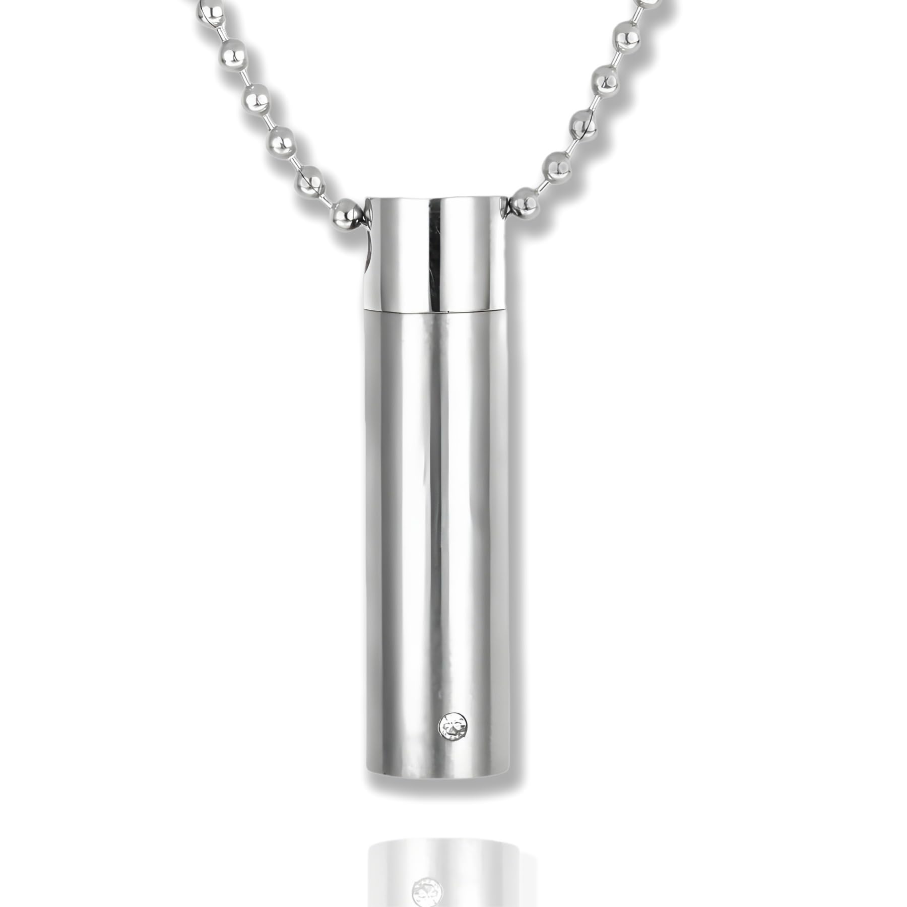 [norinori] 遺骨カプセル 写真刻印 遺骨ペンダント 両面 刻印 名前 名入れ 手元供養 6点セット Oリング付 アジャスター付 遺骨 ネックレス 遺骨 アクセサリー 分骨 骨壺 メモリアルジュエリーステンレス (カスタマイズ, シルバー)