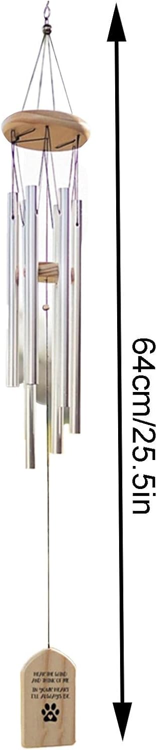 メタルポープリントウィンドチャイム - 豊かな音の猫犬記念ギフト | 屋内屋外装飾用メタルガーデンペンダント Qwrt