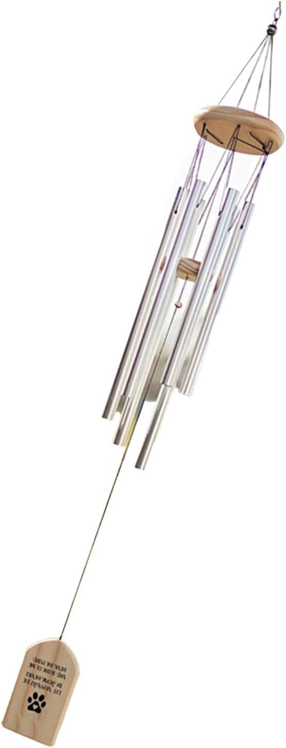 メタルポープリントウィンドチャイム - 豊かな音の猫犬記念ギフト | 屋内屋外装飾用メタルガーデンペンダント