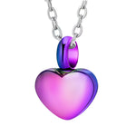 [InfuMemo] ミニ ハート火葬骨ペンダント - クロス火葬骨ネックレス - 形見分けボーン メモリアル灰ジュエリー