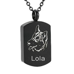 [snuggle snout] 遺骨ペンダント 写真刻印 両面 選べる イニシャル・名前 名入れ 3行刻印手元供養 6点セット Oリング付 アジャスター付 遺骨 ネックレス 遺骨 アクセサリー 分骨 骨壺 メモリアルジュエリーステンレス