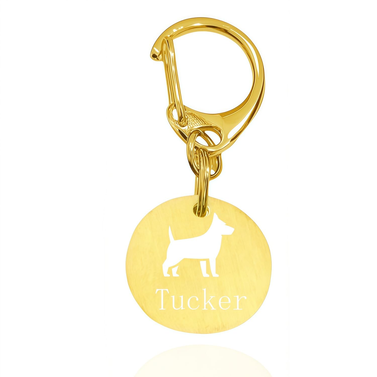 [snuggle snout] ネームプレート 犬 迷子札 骨型 プレート 首輪 キーホルダー ネームタグ 名入れ 刻印 印字 真鍮 犬用 猫 猫用 小型犬 中型犬 大型犬 チャーム ペット アクセサリー ドッグタグ 名札 名前入り 彫刻 金属 ゴールド シルバー 名前 誕生日 プレゼント おしゃれ