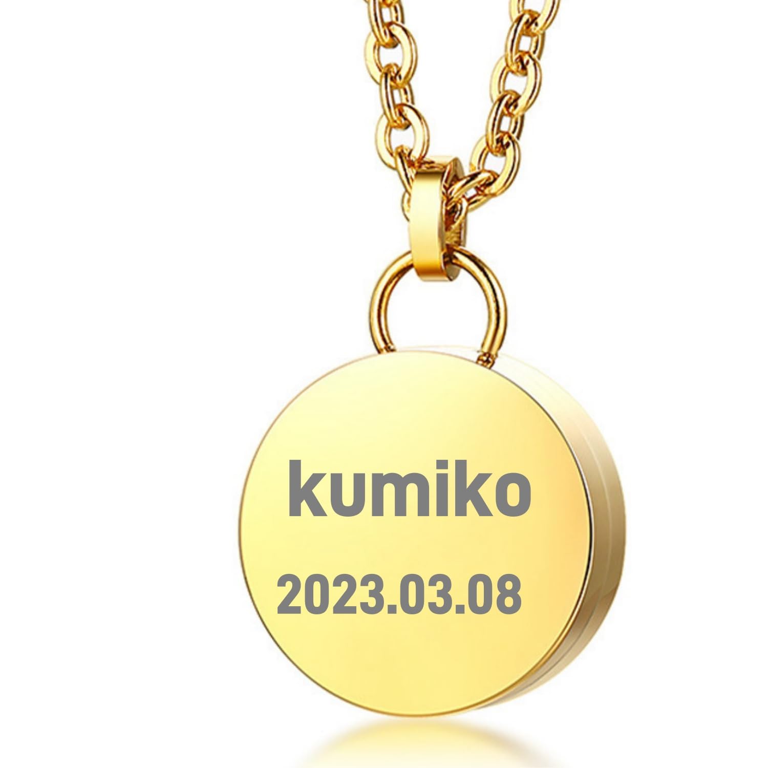 遺骨ペンダント 両面 選べる イニシャル・名前 名入れ 3行刻印手元供養 6点セット Oリング付 アジャスター付 遺骨 ネックレス 遺骨 アクセサリー 分骨 骨壺 メモリアルジュエリーステンレス