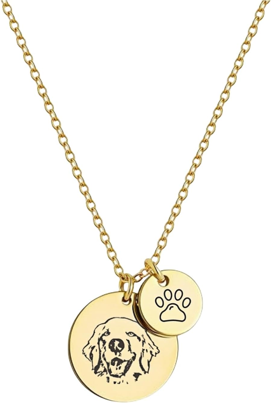 [snuggle snout] メモリアルネックレス ペット 写真 ネックレス オーダーメイド 名入れ 愛犬・愛猫の写真を刻印 ステンレス製 犬 猫 記念 ギフト メモリアル ジュエリー ペットロス 追悼ギフト レディース メンズ