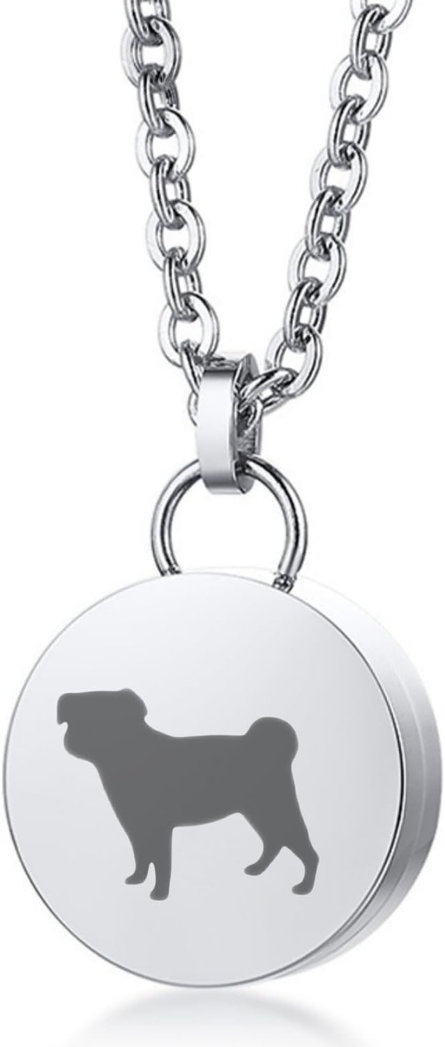 Ashes pendant, double-sided, choice of initials or name, 3-line engraving, 6-piece set, O-ring and adjuster included, ashes necklace, ashes accessories, ashes division, urn, memorial jewelry, stainless steel