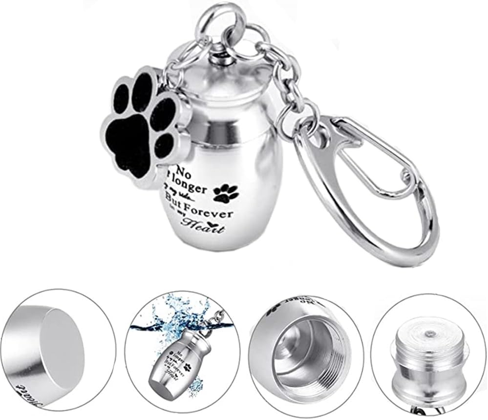 YINKE Mini Urn Urn Urn Storage Container Screw Type Storage Bag Included Stainless Steel Seal Durable Large Capacity Waterproof Buddha Supplies