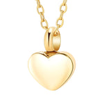 [InfuMemo] ミニ ハート火葬骨ペンダント - クロス火葬骨ネックレス - 形見分けボーン メモリアル灰ジュエリー