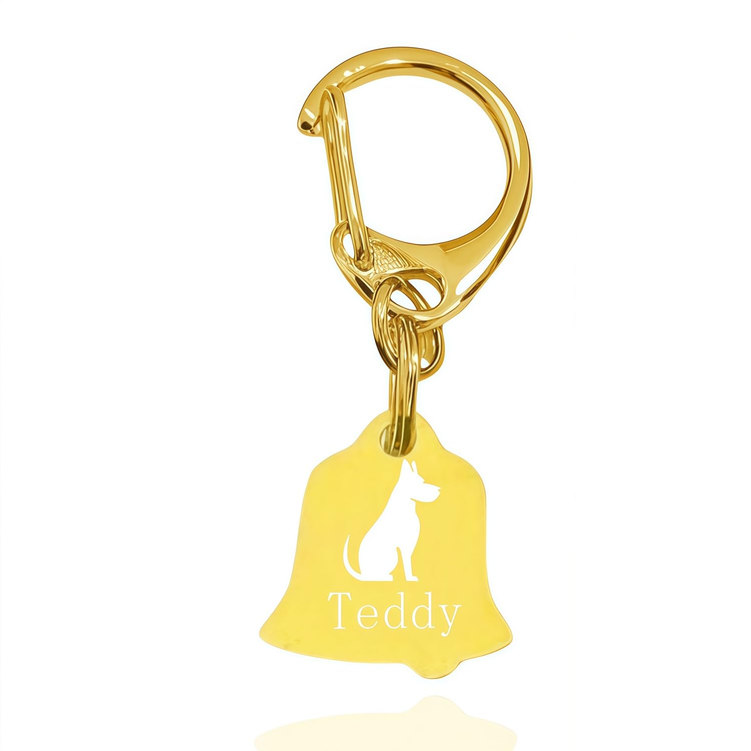 [snuggle snout] ネームプレート 犬 迷子札 骨型 プレート 首輪 キーホルダー ネームタグ 名入れ 刻印 印字 真鍮 犬用 猫 猫用 小型犬 中型犬 大型犬 チャーム ペット アクセサリー ドッグタグ 名札 名前入り 彫刻 金属 ゴールド シルバー 名前 誕生日 プレゼント おしゃれ