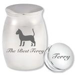 ミニ骨壷 カスタマイズ可能 手元供養用 遺骨入れ 納骨容器 カスタム 人骨 ペット 犬 猫 記念ジュエリー シルバー ブラック ネジ式 アルミニウム 手元供養 分骨つぼ 彫刻 大容量 (30*40mmブルー)