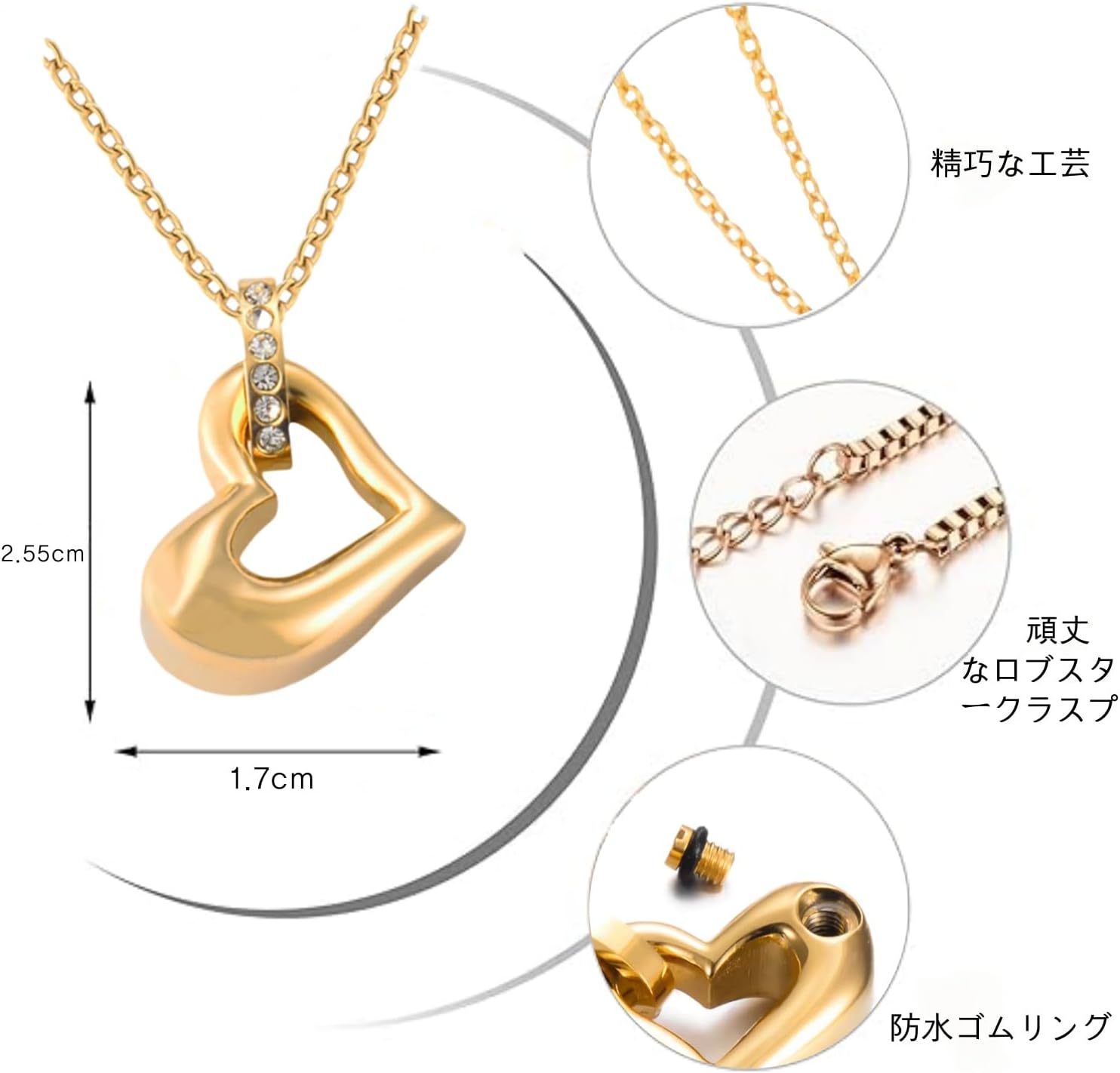 [snuggle snout] 遺骨ペンダント 刻印 ステンレス製 防水 ペットロス 遺骨カプセル 手元供養 メモリアル 遺骨アクセサリー ペット骨入れ 分骨 遺骨入れネックレス 記念ジュエリー