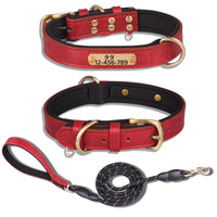 犬首輪 犬 首輪 迷子札 首輪 名入れ 刻印 犬用訓練首輪 小型、中型、大型犬用首輪 サイズ調節可能 ペット用品 ハーネス 犬の首輪 革 レザー 超軽量 通気パッド おしゃれ かわいい レザー彫刻