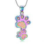 遺灰のための骨壷のネックレス 犬のペットの灰のネックレス 肉球の記念の灰 記念品 火葬の宝石類 女性犬および猫愛好家のためのギフト