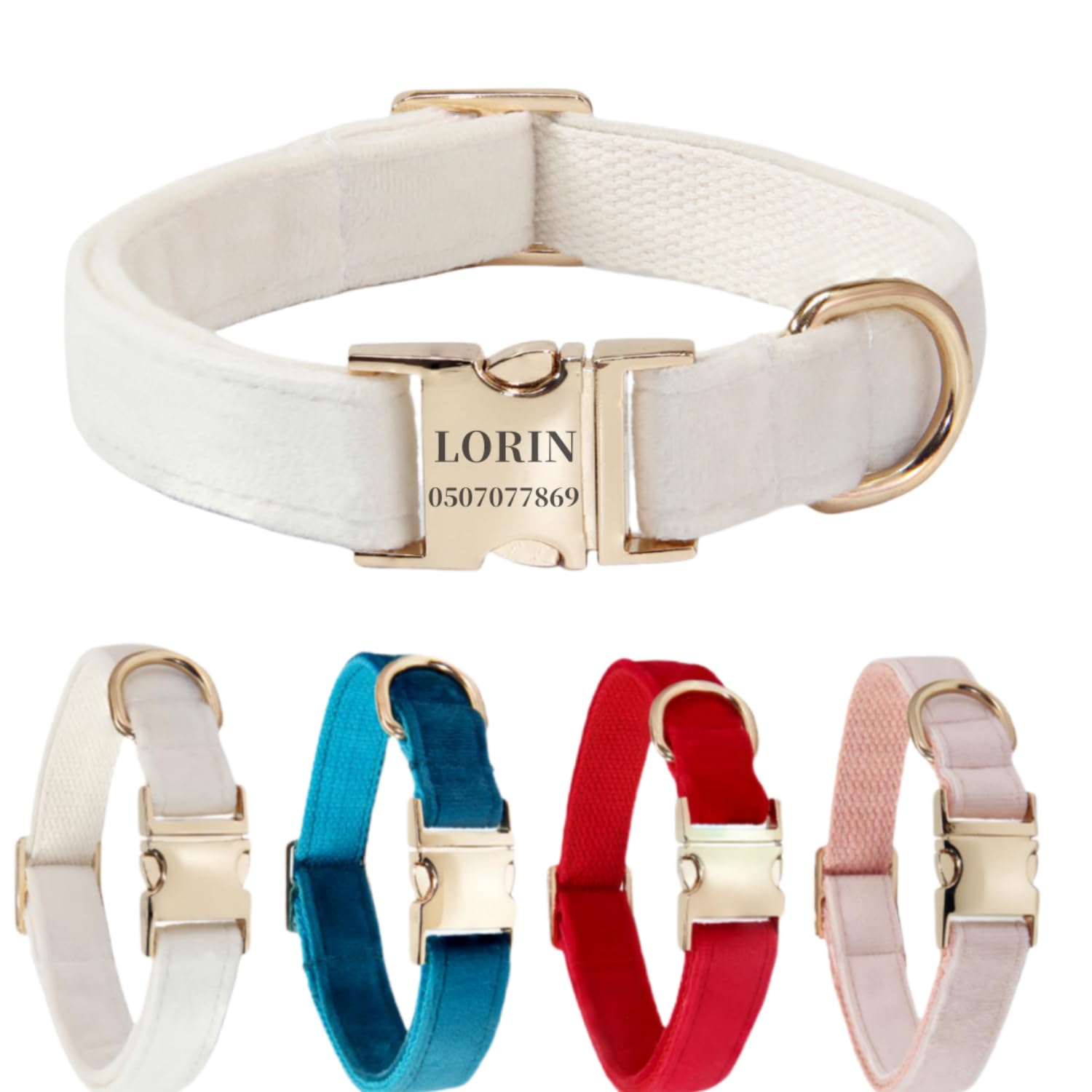 犬の首輪 迷子札付き 犬首輪 お洒落 名前入れ 彫刻 可能 犬用トレーニング首輪 小型犬・中型犬・大型犬用 首輪 サイズ調節可能 ペット用品 リード付き 犬の首輪 フワフワ素材 超軽量 通気クッション かわいい