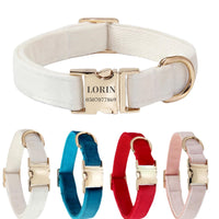 犬の首輪 迷子札付き 犬首輪 お洒落 名前入れ 彫刻 可能 犬用トレーニング首輪 小型犬・中型犬・大型犬用 首輪 サイズ調節可能 ペット用品 リード付き 犬の首輪 フワフワ素材 超軽量 通気クッション かわいい