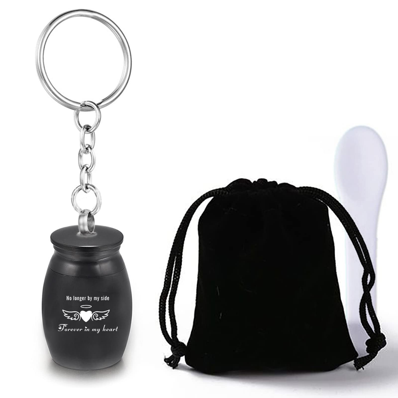 Refoiner 遺骨 キーホルダー遺骨入れ ミニ骨壷2点セットペット 骨壺分骨用 骨壺 ミニ手元供養遺骨 アクセサリー ペット メモリアルペンダント 仏具用品 漏斗 ミニ付ステンレス製キーホルダー 小物入れ遺骨カプセル 犬猫用メモリアル用品 ペット用品(ゴールド＋ローズゴールド)