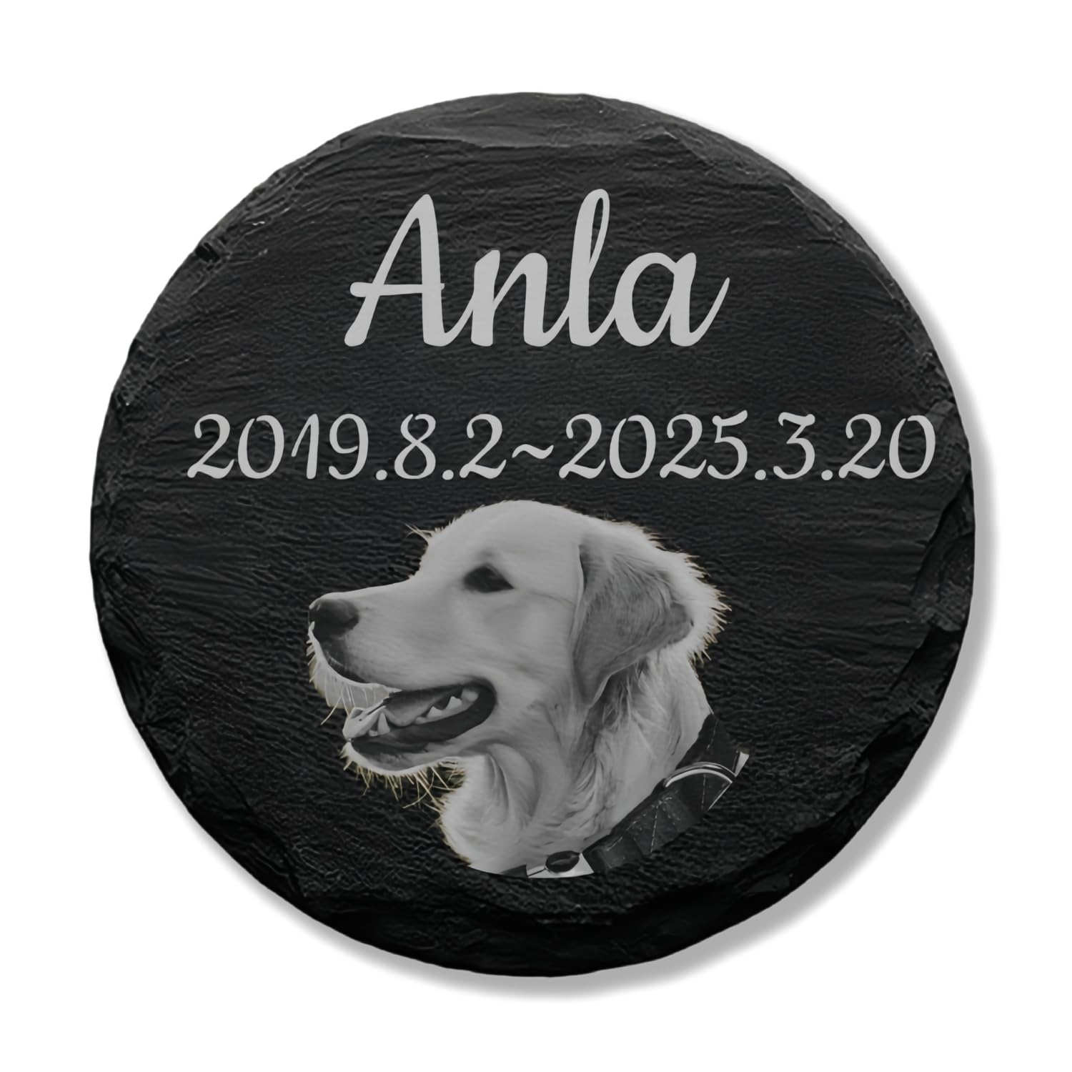 ペットのお墓石 ペットお墓 オーダーメイド 天然石 名入れ 彫刻 ペット墓碑 写真付き メモリアル 刻印 屋内屋外兼用 スタンド付き