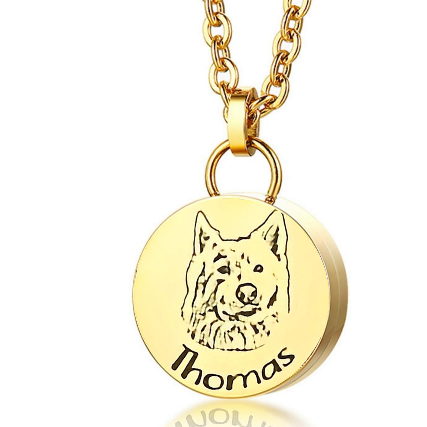 [snuggle snout] 遺骨ペンダント 写真刻印 両面 選べる イニシャル・名前 名入れ 3行刻印手元供養 6点セット Oリング付 アジャスター付 遺骨 ネックレス 遺骨 アクセサリー 分骨 骨壺 メモリアルジュエリーステンレス