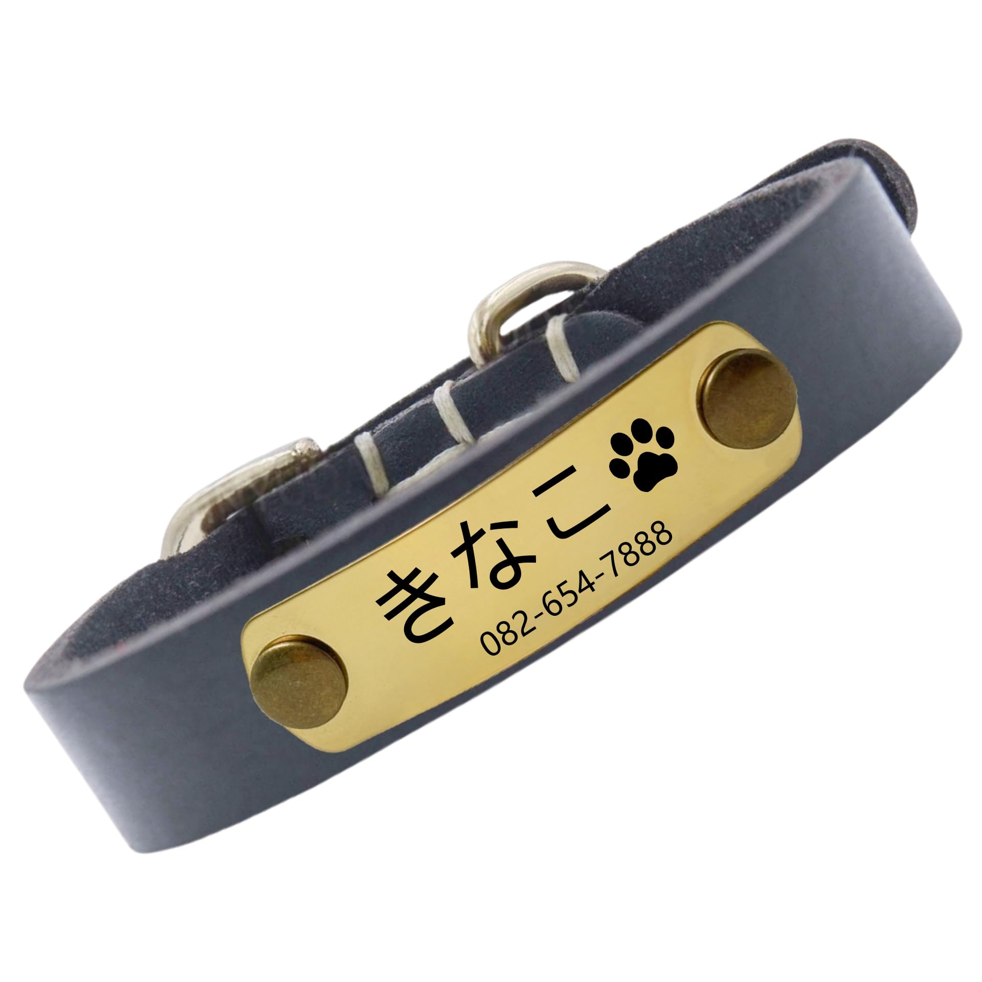 本革首輪 名入れ 中小型犬 名前入れ 無料 電話番号 ID 絵文字 迷子防止 手仕上げ ペットの首輪 丈夫 軽量 調節可能 8色3サイズ 小型犬 中型犬 おしゃれ 犬 猫 うさぎ