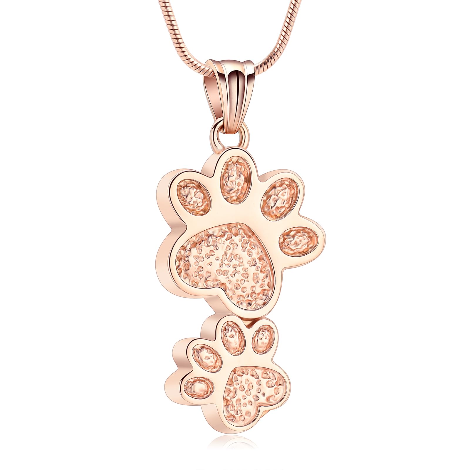 遺灰のための骨壷のネックレス 犬のペットの灰のネックレス 肉球の記念の灰 記念品 火葬の宝石類 女性犬および猫愛好家のためのギフト