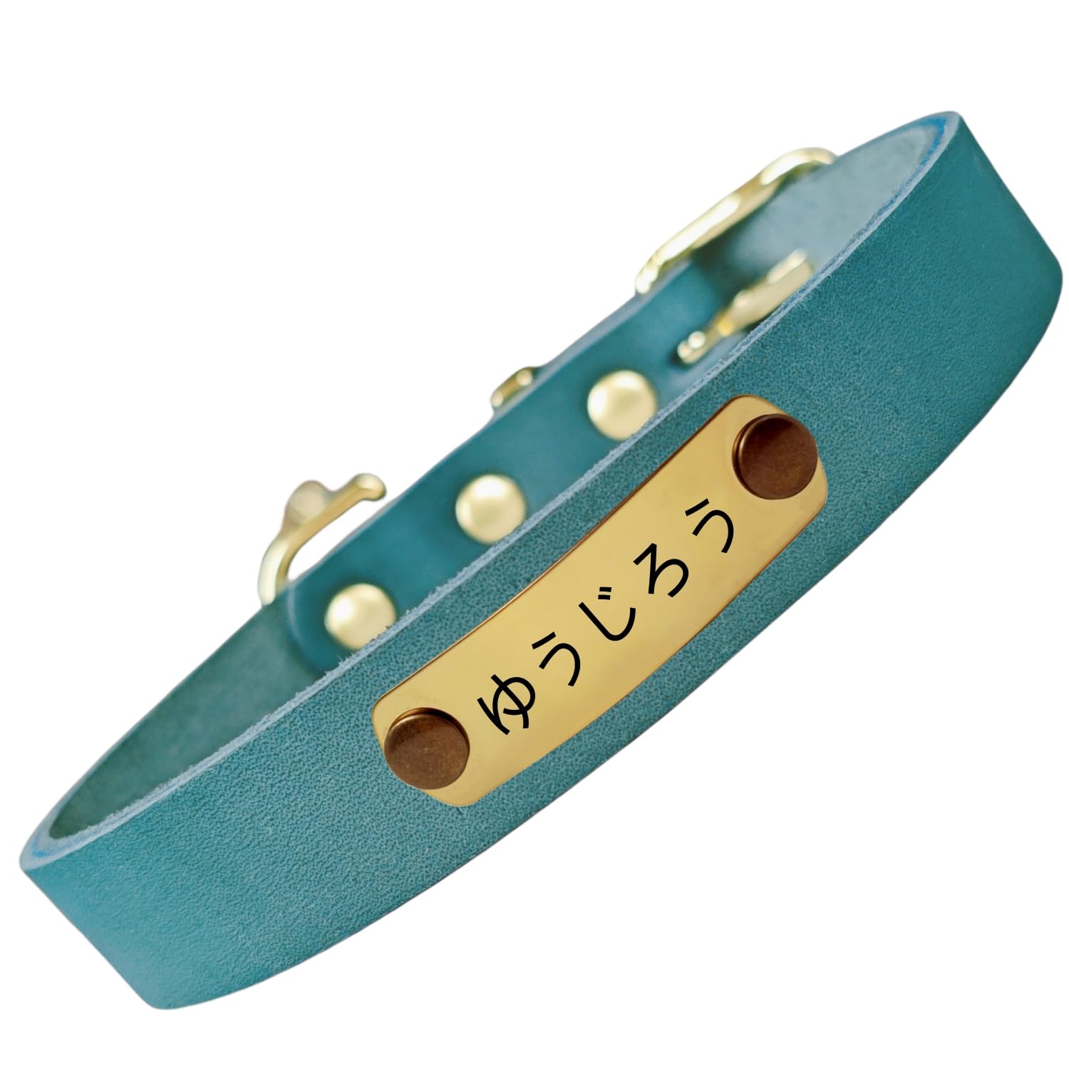 本革 犬首輪 迷子札 猫用 首輪 名入れ プレミアム オーダーメイド 手仕上げ ペットのお名前、連絡電話 刻印 IDタグ 小型 中型 大型犬7色 XS-L サイズ調整可能 軽量 ファッション