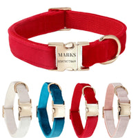 犬の首輪 迷子札付き 犬首輪 お洒落 名前入れ 彫刻 可能 犬用トレーニング首輪 小型犬・中型犬・大型犬用 首輪 サイズ調節可能 ペット用品 リード付き 犬の首輪 フワフワ素材 超軽量 通気クッション かわいい