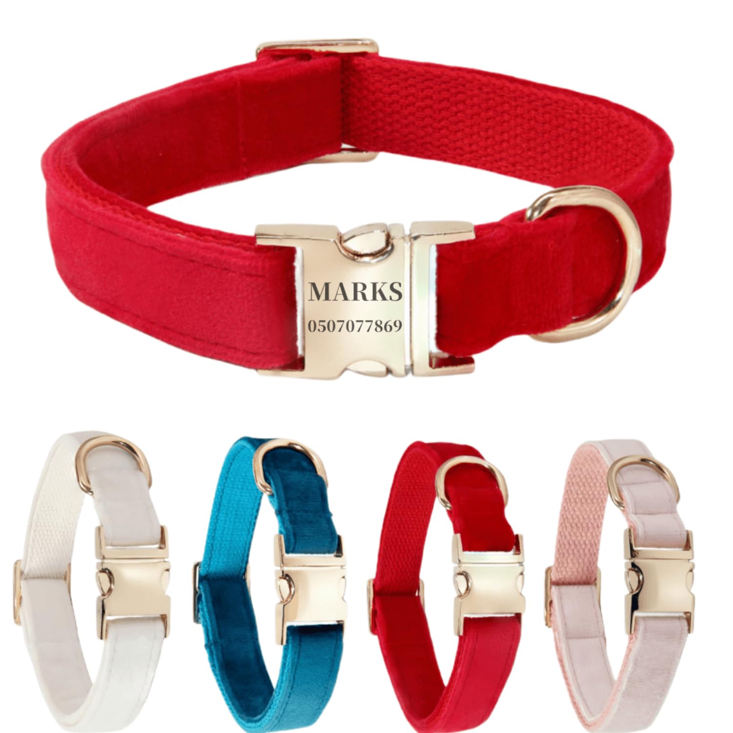 犬の首輪 迷子札付き 犬首輪 お洒落 名前入れ 彫刻 可能 犬用トレーニング首輪 小型犬・中型犬・大型犬用 首輪 サイズ調節可能 ペット用品 リード付き 犬の首輪 フワフワ素材 超軽量 通気クッション かわいい