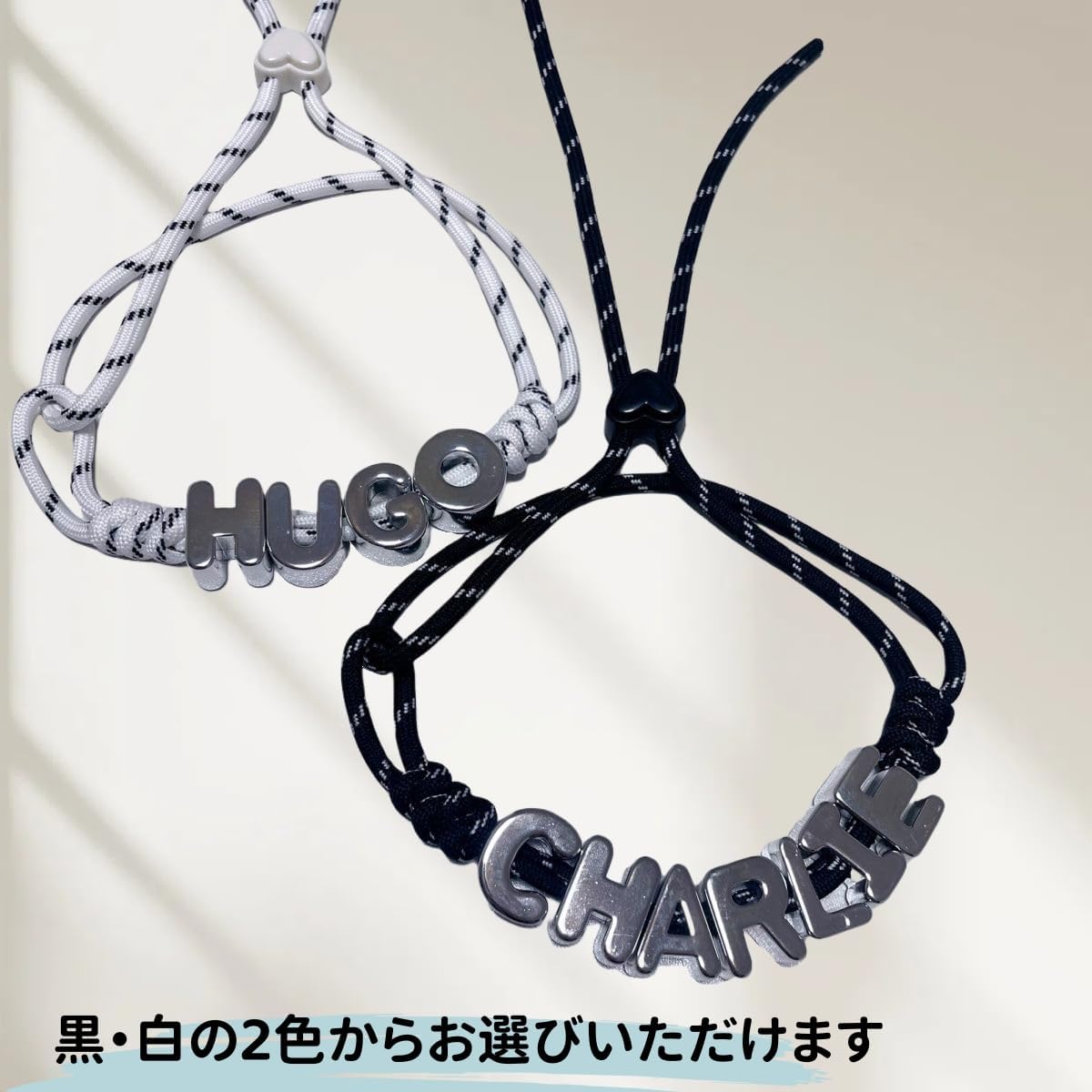 ペット首輪 名入れ 犬 猫 パーソナライズ ネックレス アクリル ビーズ 金属バックル付き 小型犬 中型犬 大型犬 猫用 調整可能 快適 軽量 おしゃれ 可愛い ギフト プレゼント 誕生日 バレンタイン 黒 白