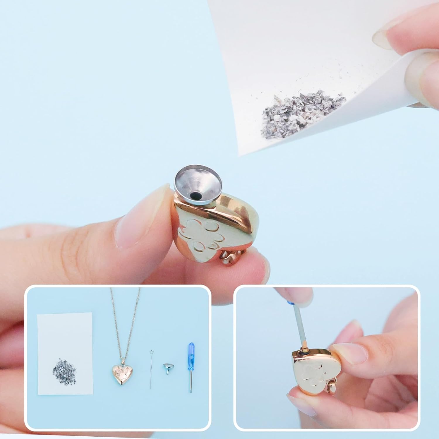 [InfuMemo] 犬/猫の足のステンレス鋼の記念のロケットの骨壷のネックレスのための灰のためのペット中心の火葬の宝石類 肉球の印刷物ペットの中心の骨壷のネックレスの記念の記念品の宝石類の灰