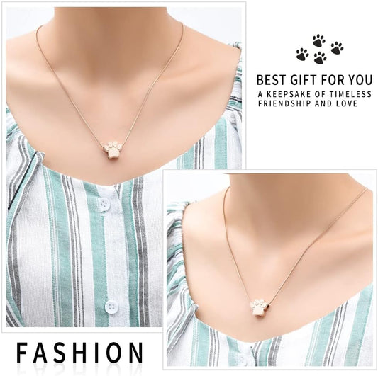 [QGJNSGC] ペット火葬ジュエリー灰ペンダント肉球プリントペットハート壷ネックレスメモリアル記念品ジュエリーペット/犬の/猫の遺灰用