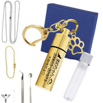 ロケットペンダント 遺骨 カプセル 名入れ刻印入り キーホルダー 完全防水型 ペットロスカプセル 高い密封性と耐久性 メンズ レディース カプセル ネックレス 犬 猫 骨入れ 手元供養 メモリアル (ローズゴールド色キーホルダー)