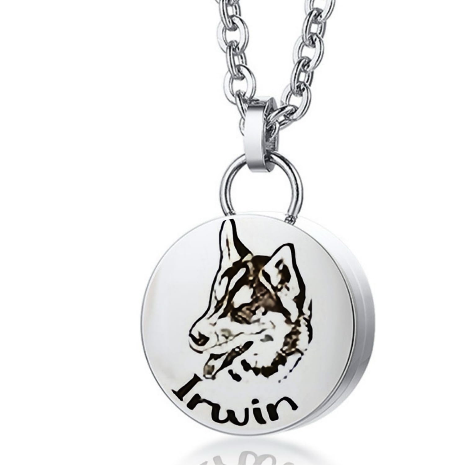 [snuggle snout] 遺骨ペンダント 写真刻印 両面 選べる イニシャル・名前 名入れ 3行刻印手元供養 6点セット Oリング付 アジャスター付 遺骨 ネックレス 遺骨 アクセサリー 分骨 骨壺 メモリアルジュエリーステンレス