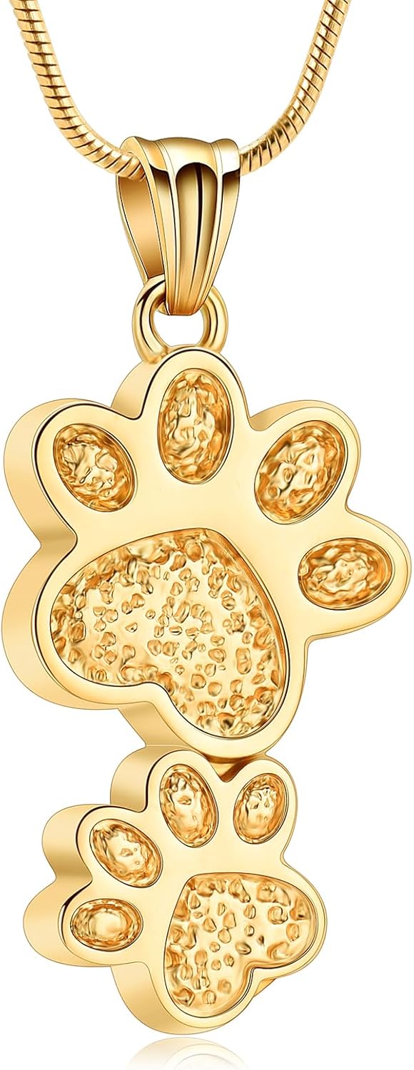 遺灰のための骨壷のネックレス 犬のペットの灰のネックレス 肉球の記念の灰 記念品 火葬の宝石類 女性犬および猫愛好家のためのギフト