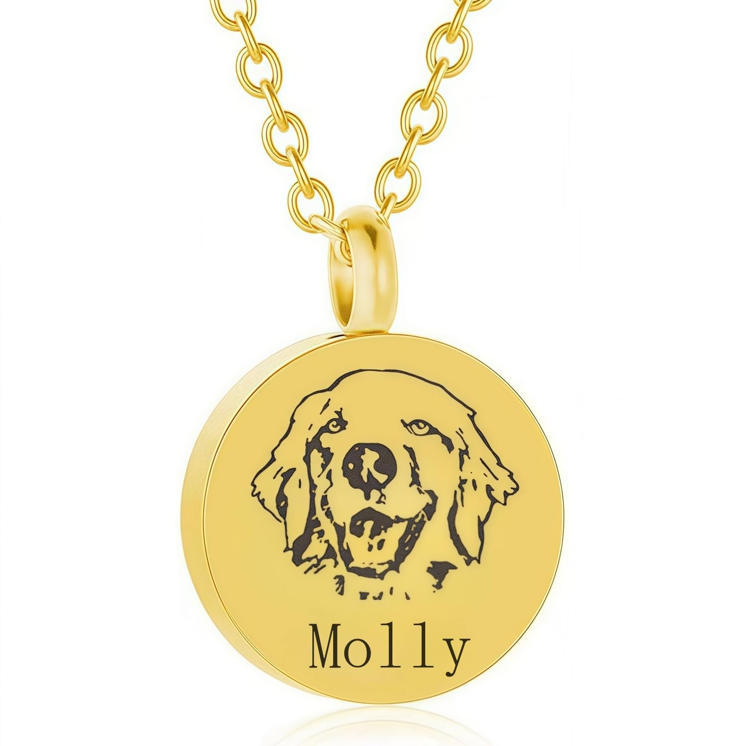 [norinori] 遺骨ペンダント スクリュー式 写真刻印 両面 選べる イニシャル・名前 名入れ 手元供養 防水 旅行用 遺骨ネックレス 分骨 メモリアルジュエリー