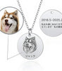 [norinori] 【完全オーダーメイド】愛犬・愛猫の肖像ネックレス – メモリアルジュエリー（刻印対応）クリスマス・誕生日の思い出ギフトに」