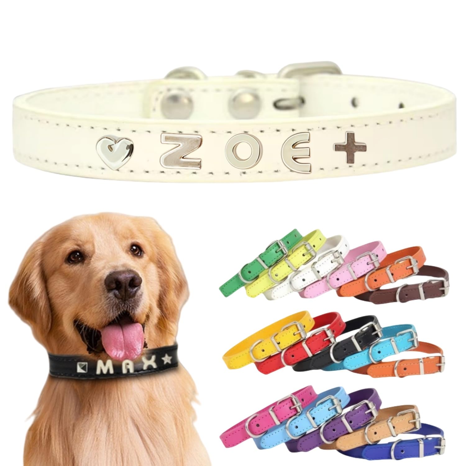 犬首輪 迷子札 名入れ刻印無料 犬用訓練首輪 小型・中型・大型犬対応 サイズ調節可能 革 レザー彫刻 超軽量 通気パッド おしゃれ かわいい ペット用品 ハーネス
