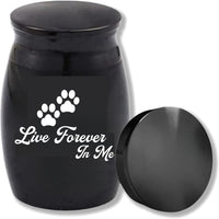 ミニ骨壷 カスタマイズ可能 手元供養用 遺骨入れ 納骨容器 カスタム 人骨 ペット 犬 猫 記念ジュエリー シルバー ブラック ネジ式 アルミニウム 手元供養 分骨つぼ 彫刻 大容量 (30*40mmブルー)