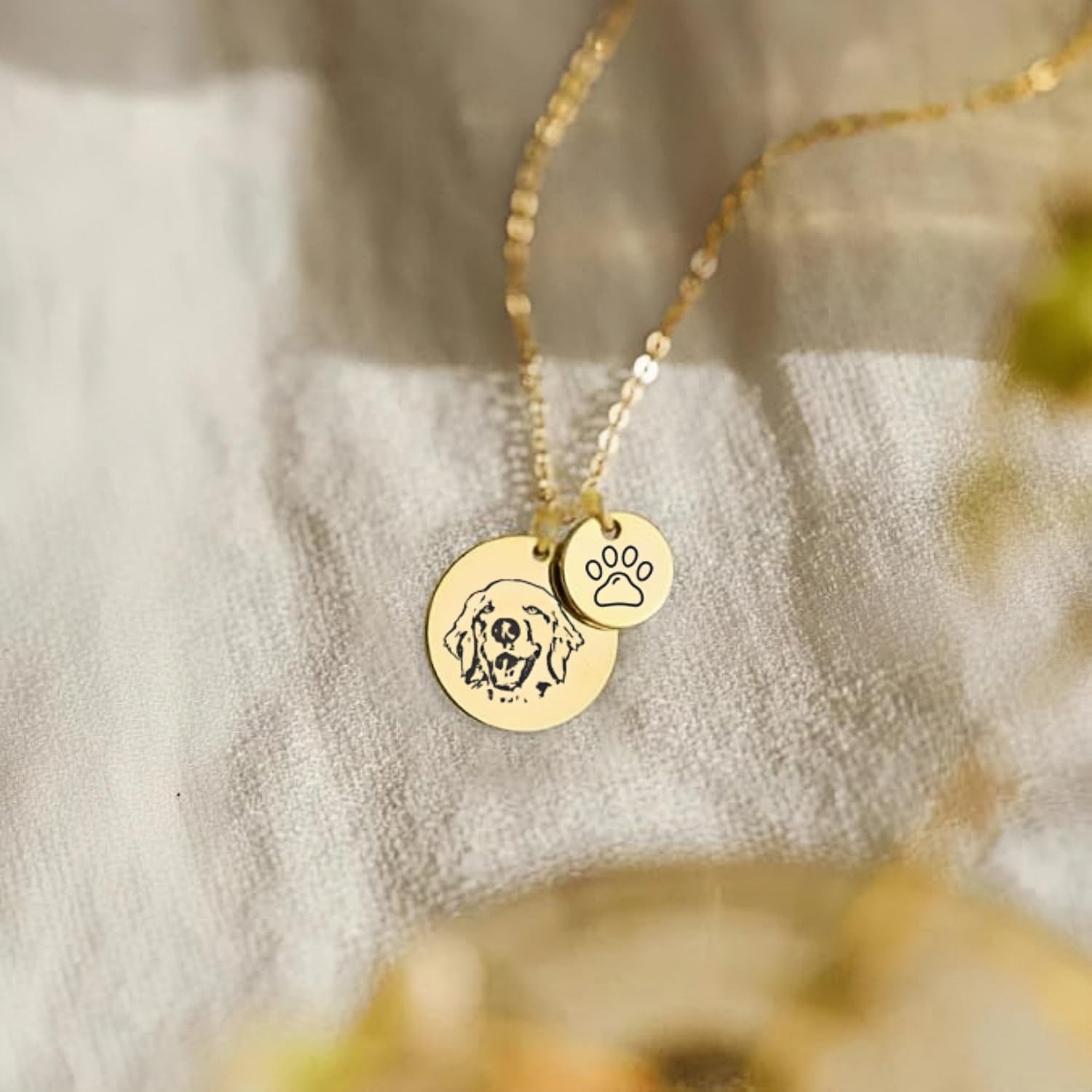 [snuggle snout] メモリアルネックレス ペット 写真 ネックレス オーダーメイド 名入れ 愛犬・愛猫の写真を刻印 ステンレス製 犬 猫 記念 ギフト メモリアル ジュエリー ペットロス 追悼ギフト レディース メンズ