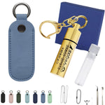 手元供養ペンダント 遺骨カプセル 名入れ刻印対応 ロケットペンダント 本革保護カバー付き メンズ レディース 完全防水型 キーホルダー ペット毛 爪ロスメモリアル 高い密封性 犬猫用 記念ジュエリー