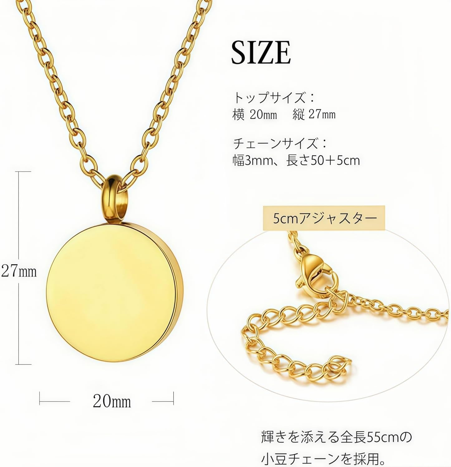 [norinori] 遺骨ペンダント スクリュー式 写真刻印 両面 選べる イニシャル・名前 名入れ 手元供養 防水 旅行用 遺骨ネックレス 分骨 メモリアルジュエリー