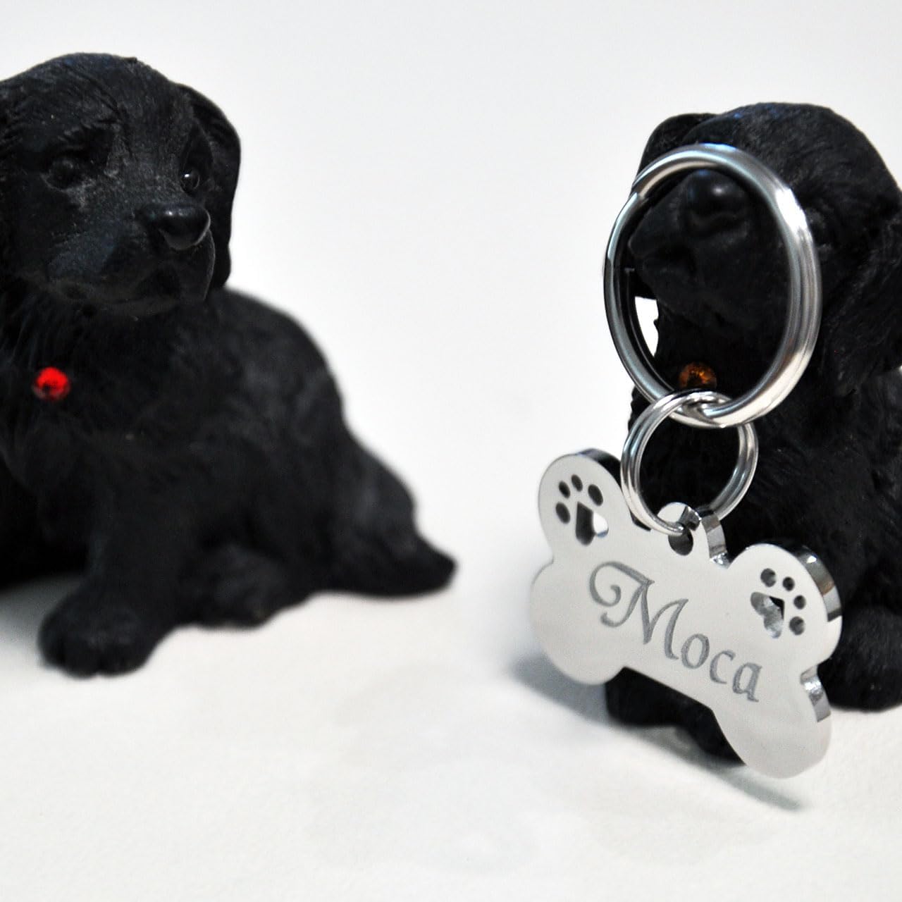 迷子札 小型 犬 ステンレス ボーンタイプ （肉球 切抜タイプ）（25-16mm）ペット ドッグ ネーム タグ まいごふだ